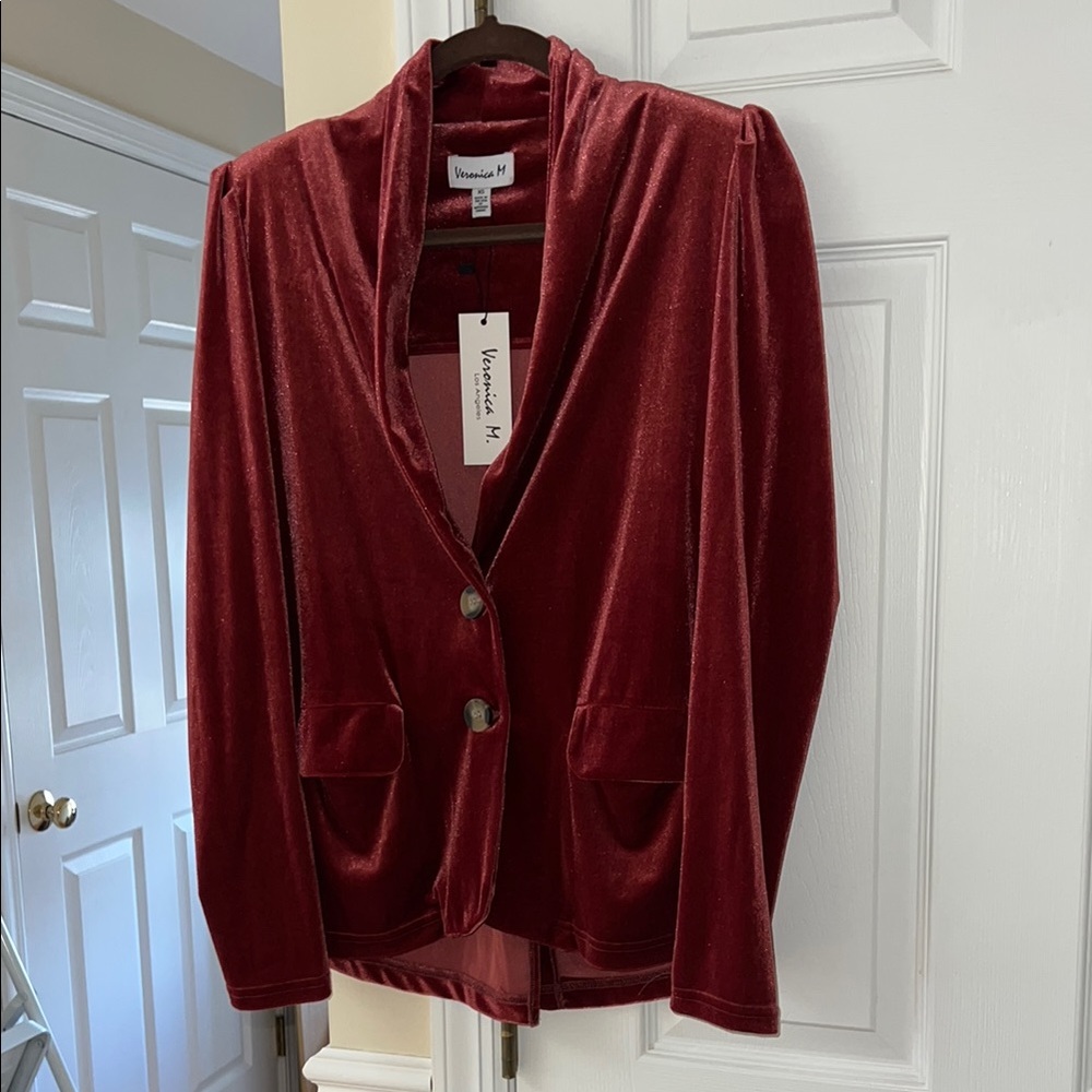NWT Veronica M. Velvet Blazer - Size XS